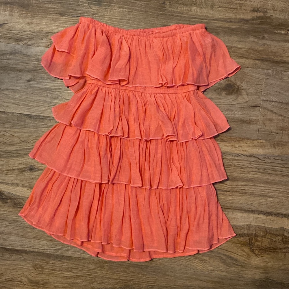 Coral Ruffle Romper - Picture 6 of 7